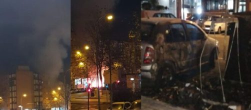 Peque&ntilde;o incendio y contenedores y veh&iacute;culos carbonizados en Vic&aacute;lvaro