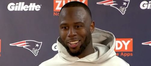 White is one of Brady&rsquo;s favorite targets. [Image Source: New England Patriots/YouTube]