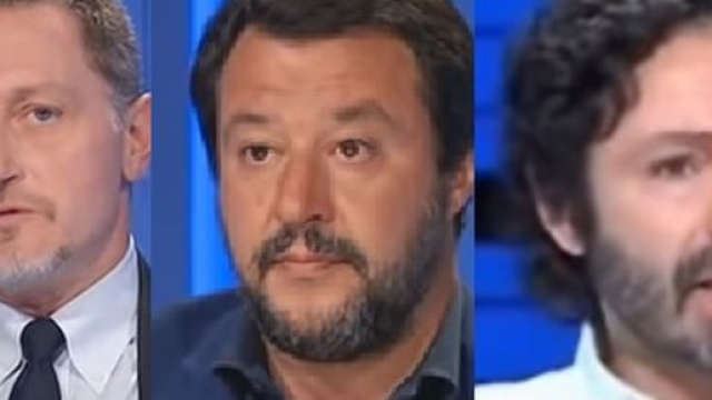 Massimo Giannini, Matteo Salvini ed Antonio Socci.