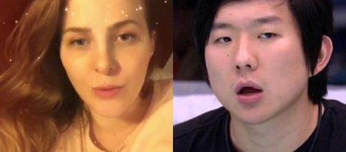 Comiss&aacute;ria de bordo acusada Pyong Lee de chantagem. (Reprodu&ccedil;&atilde;o/TV Globo)