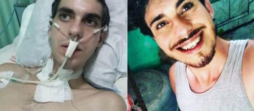 Jovem que foi espcando por homofobia necessita se alimentar por sondas. (Reprodu&ccedil;&atilde;o/Facebook)