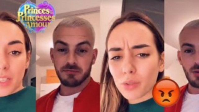 Les Princes de l'Amour 7 : Julien Bert et Hilona tr&egrave;s d&eacute;&ccedil;us et en col&egrave;re contre les montages de W9. &reg;Snapchat : Julien Bert / Hilona.