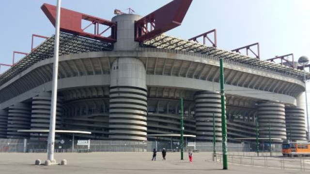 San Siro, teatro dell'andata delle semifinali di Coppa Italia fra Milan e Juventus.