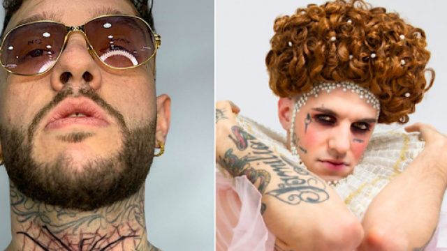 Rasty Kilo a sinistra, Achille Lauro a destra.