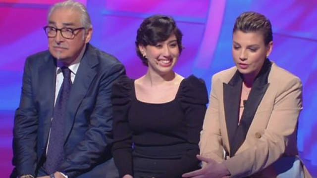 La giovane Lidia con Emma Marrone e pap&agrave; Rosario