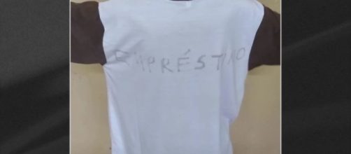 Diretora de escola obriga e constrange aluno obrigando a usar camisa escrita empr&eacute;stimo. (Reprodu&ccedil;&atilde;o/EPTV)