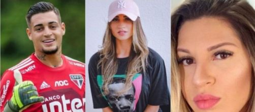 Namorada do goleiro Jean processa ex-mulher do atleta e pede R$ 500 mil. (Fotomontagem)