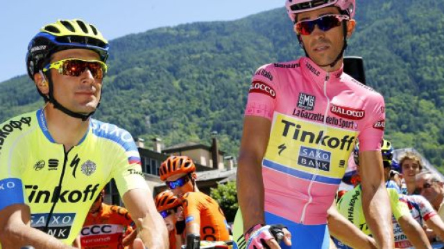 Ivan Basso e Alberto Contador compagni di squadra ai tempi della Tinkoff
