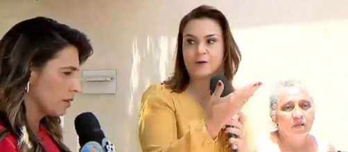 Rep&oacute;rteres da Globo e do SBT entram em discuss&atilde;o ao vivo. (Reprodu&ccedil;&atilde;o)