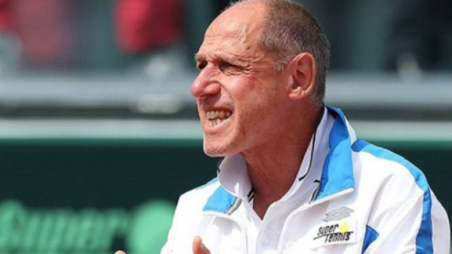 Corrado Barazzutti, capitano non giocatore dell'Italia in Coppa Davis.