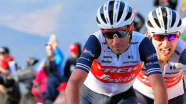 Vincenzo Nibali all'arrivo della seconda tappa della Volta Algarve