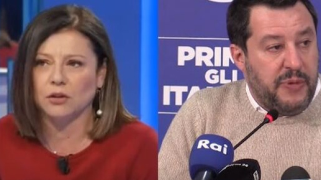 Il Ministro Paola De Micheli e Matteo Salvini.