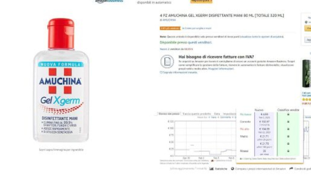 Alle stelle su Amazon il prezzo dell'Amuchina
