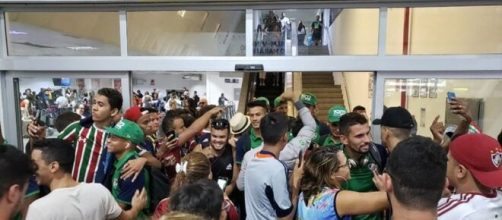 Festa maranhense na chegada do Flu a S&atilde;o Lu&iacute;s. (Arquivo Blasting News)