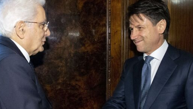 Il capo dello Stato Sergio Mattarella e il Presidente del Consiglio Giuseppe Conte