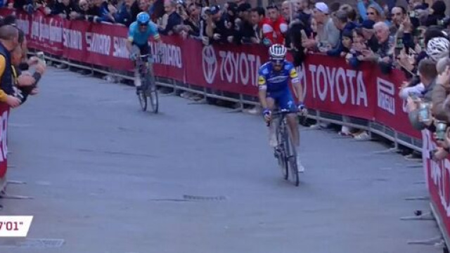 Julian Alaphilippe, vincitore della Strade Bianche nel 2019