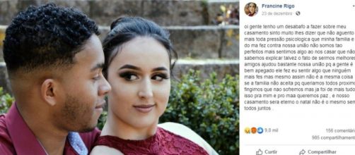 Fam&iacute;lia dez que postagem foi feita depois da morte da jovem. (Arquivo Pessoal)