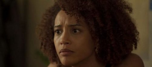 Ta&iacute;s Ara&uacute;jo &eacute; Vit&oacute;ria em 'Amor de M&atilde;e'. (Reprodu&ccedil;&atilde;o/TV Globo)