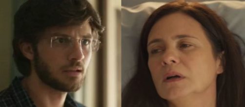 Thelma (Adriana Esteves) vai servir de barriga de aluguel ao filho na trama 'Amor de M&atilde;e'. (Reprodu&ccedil;&atilde;o/Globo)