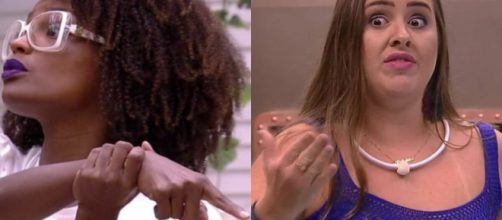 Nayara e Patr&iacute;cia, ambas do 'BBB18', foram eliminadas do reality show, com auto &iacute;ndice de rejei&ccedil;&atilde;o. (Reprodu&ccedil;&atilde;o/TV Globo)