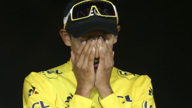 Egan Bernal in maglia gialla al Tour 2019