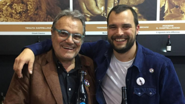 Oliviero Toscani insieme al figlio Rocco