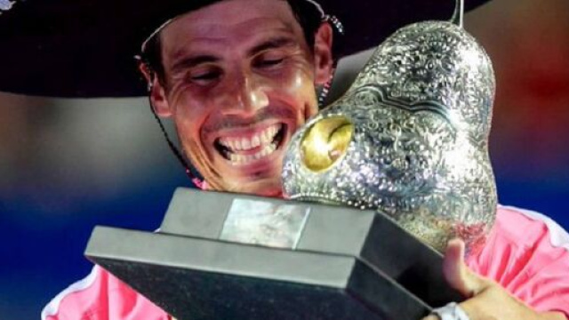 Rafa Nadal ha vinto per la terza volta i Mexican Open (ph. Twitter @AbiertoTelcel).