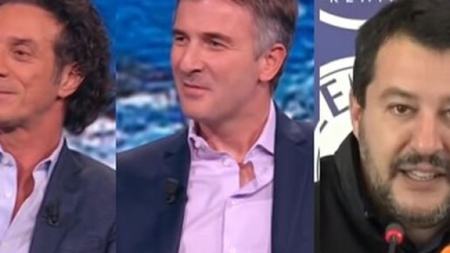 Salvatore Ficarra, Valentino Picone e Matteo Salvini.
