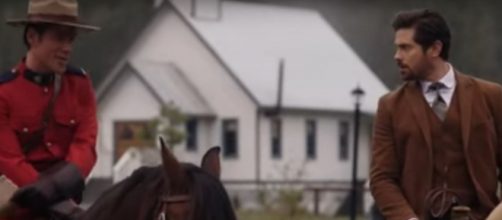 Nathan and Lucas embark together on a 'When Calls The Heart' mission for Hope Valley. [Image Source: HallmarkChannel/YouTube]