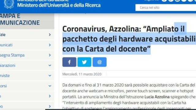 carta del docente ampliamento degli acquisti
