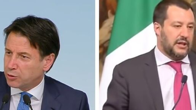 Giuseppe Conte e Matteo Salvini.