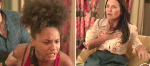 Thelma assassina Rita em "Amor de M&atilde;e". (Reprodu&ccedil;&atilde;o/TV Globo)