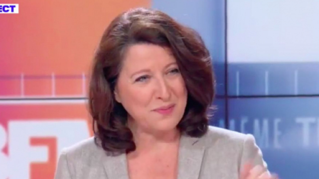 Coronavirus : Agn&egrave;s Buzyn d&eacute;clare qu'il serait bien de se 'taper le coude ou le pied' pour se dire bonjour. Credit: Capture BFM TV