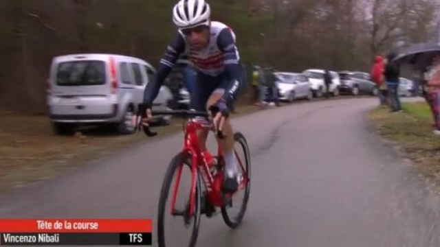Vincenzo Nibali all'attacco nella Drome Classic