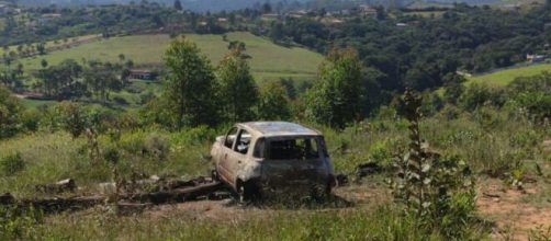 Carro estava em uma planta&ccedil;&atilde;o. (Arquivo pessoal).