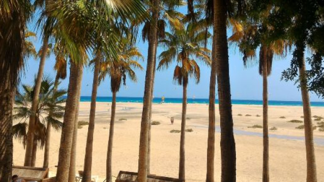 Veduta panoramica della spiaggia di Sotavento.