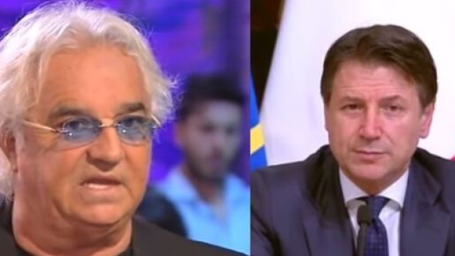 Flavio Briatore e Giuseppe Conte.