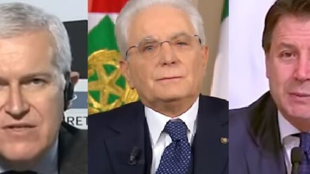 Maurizio Belpietro, Sergio Mattarella e Giuseppe Conte.