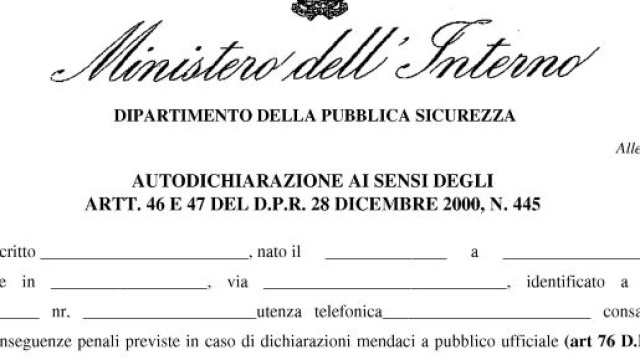 Nuovo modulo di autocertificazione - Unione Artigiani - unioneartigiani.it