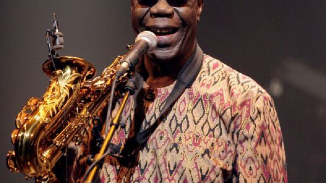 Manu Dibango, musicista africano.