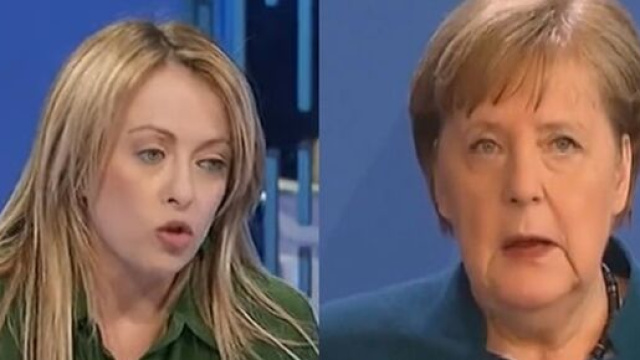 Giorgia Meloni e Angel Markel.