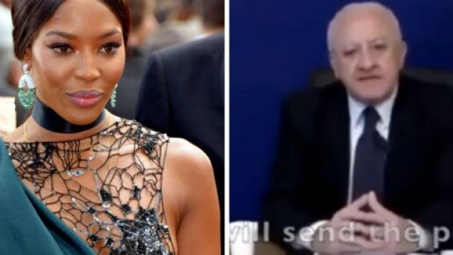 Naomi Campbell 'conquistata' da De Luca: la top model rilancia il video del governatore della Campania con le sue misure anticoronavirus.