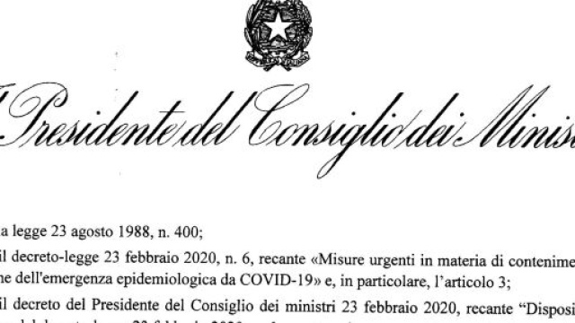 Coronavirus, firmato nuovo decreto - agricultura.it