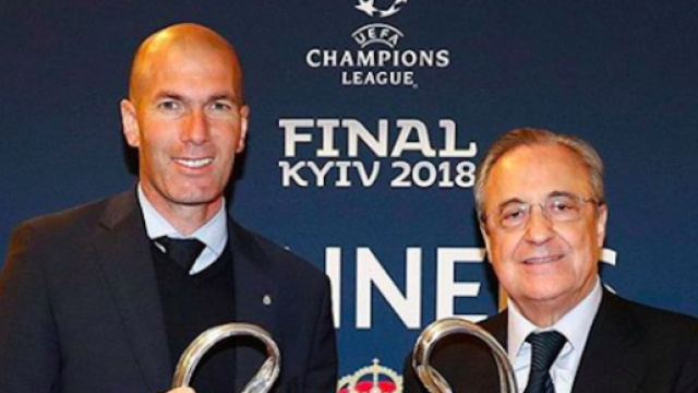 La tension monte entre Zidane et Florentino P&eacute;rez. Credit : realmadrid/Instagram