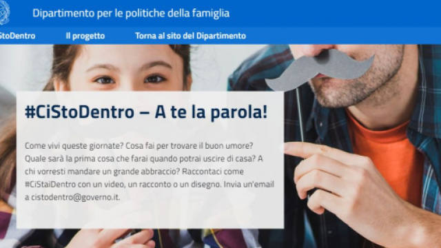 Il Dipartimento per le politiche della famiglia ha creato un portale per vivere meglio la quarantena