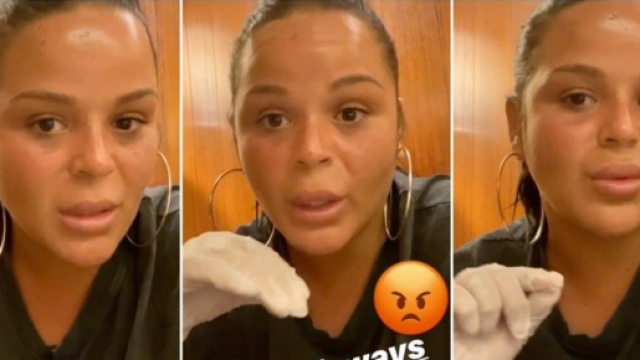 Sarah et Ahmed expuls&eacute;s de l'avion pour rentrer en France. Furieuse, elle raconte ! &reg;Snapchat : Sarah Fraisou