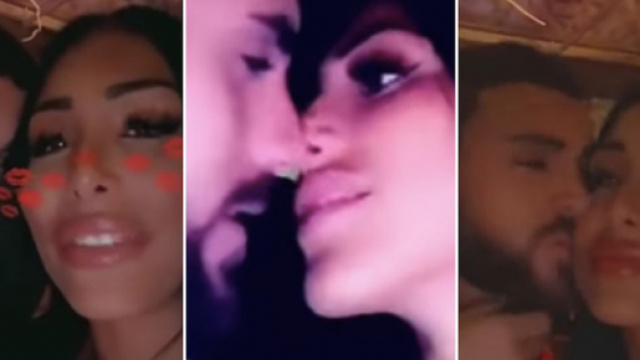 Illan et L&eacute;ana se montre plus proches que jamais jusqu'&agrave; s'embrasser. Credit : Snapchat Leana75