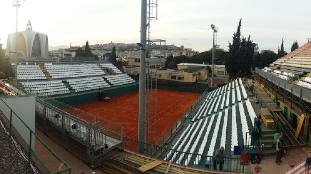 La sede del tennis club Cagliari dove si giocher&agrave; la Coppa Davis