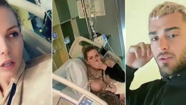 Jessica et Thibault (Les Marseillais aux Cara&iuml;bes) annoncent que Maylone est de nouveau hospitalis&eacute;. &reg;Snapchat : Jessica Thivenin.