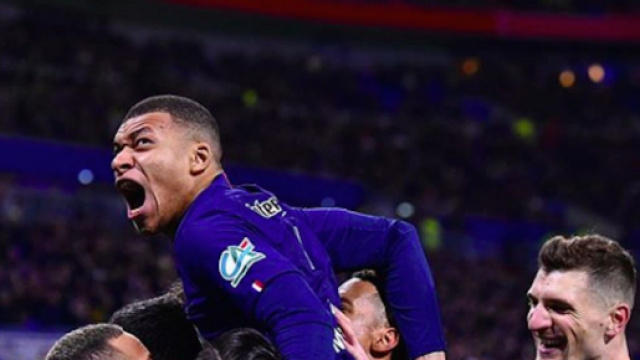 PSG-Lyon : Mbapp&eacute; au meilleur de sa performance. Credit : Instagram/PSG